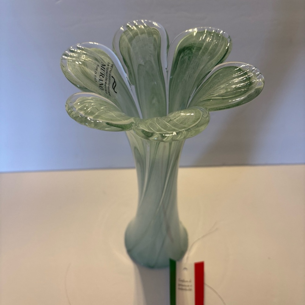 Elegant Green Glass Vase